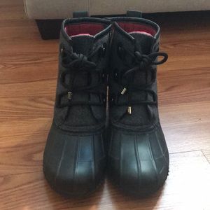 Black, Gray, Red Tommy Hilfiger Winter Rain Boots